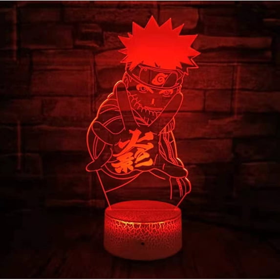 LINLIN 3D Illusion llamp LED Night Light, Anime Night Light Table Lamp USB Powered 7 Colors LED Lights with Touch Switch for Kids Gifts Bedroom Decoration