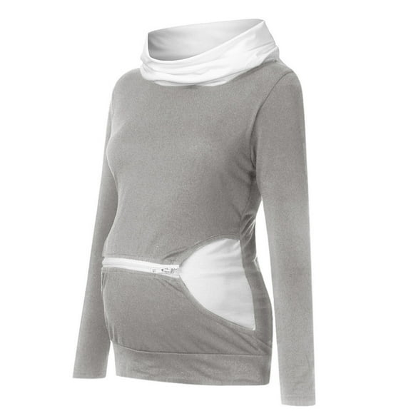 gakvbuo Maternity Shirts For Women Women's Pregnant Nursing Baby Maternity Joint Tops Blouse Outwear Clothes