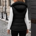thumbnail image 5 of Ywyfzly Women's Quilted Puffer Vest with Faux Fur Collar Zip Up Sleeveless Padded Gilet with Pockets Solid Color Fall Winter Outerwear Black L, 5 of 8