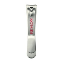Revlon Catch-All Nail Clipper with Catcher, Stainless Steel Non-Corrosive Curved Blade Fingernail Toenail Cutter