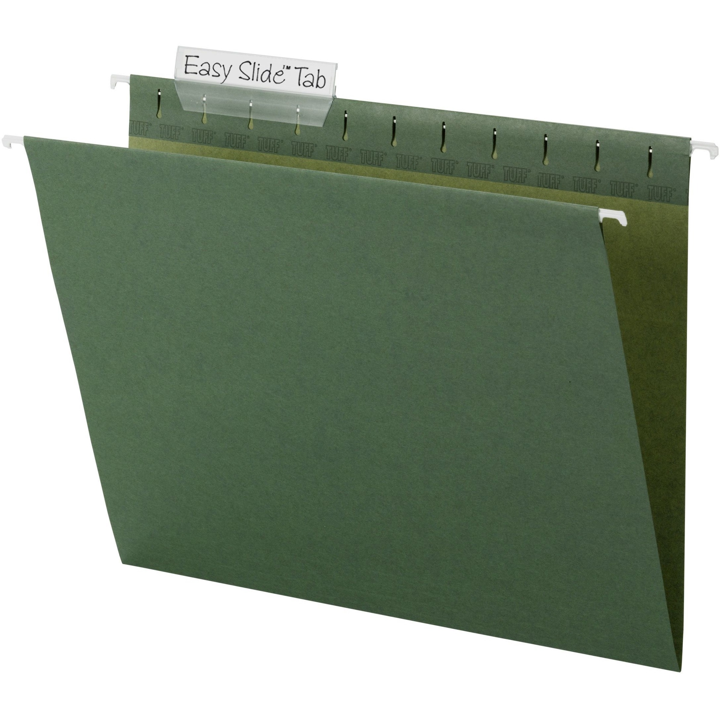 Smead, SMD64036, TUFF Hanging Folders with Easy Slide Tab, 20 / Box, Standard Green