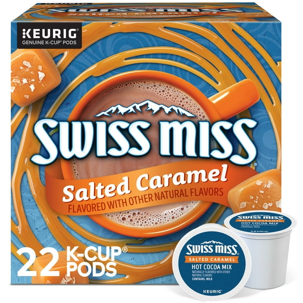 Swiss Miss Salted Caramel Hot Cocoa, KCup Pods, 22 Count