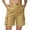 01# Khaki, variant on HKYNLAG Bermuda Cargo Shorts for Women High Waisted Wide Leg Twill Knee Length Hiking Shorts Summer Casual Shorts with Pockets White 2XL
