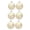 Gold, variant on Homenest 6 Pack 2.36 Inch Gold Glitter Christmas Baubles Shatterproof Plastic Ornaments with Zig-Zag Print for Tree Holiday Party Decor