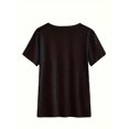 thumbnail image 2 of Women's Floral Hair Stylist Graphic T-Shirt - Round Neck, Short Sleeve, Soft Cotton Blend, Black Design, Perfect for Salon or Casual Outfits, 2 of 6