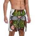 thumbnail image 2 of Balery Fishing Gnome Pantalones cortos de pijama de punto de algodón para hombre con cinturilla y bolsillos-Medium, 2 of 6