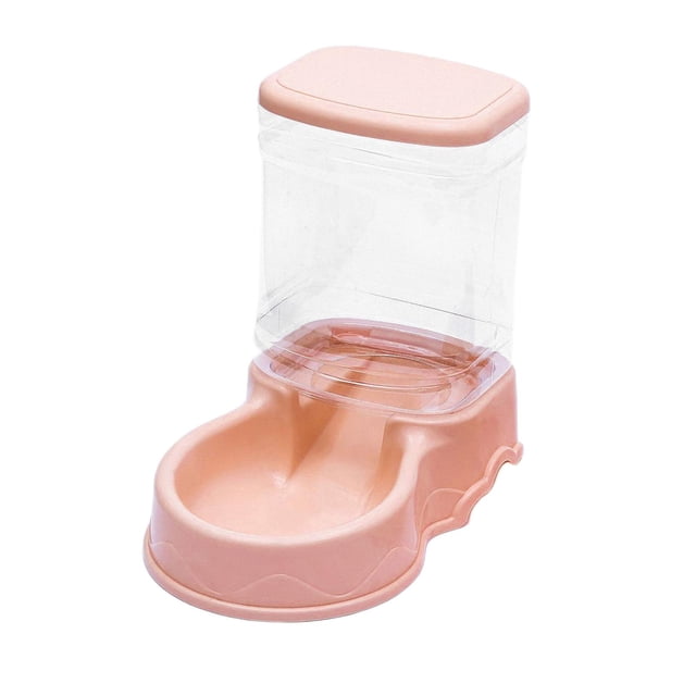 Distributeur Automatique pour Chat, Automatique, Distributeur de Nourriture pour Animaux, Distributeur d'Eau Rose