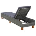thumbnail image 4 of vidaXL Sunbed with Cushion Poly Rattan Grey, 4 of 5