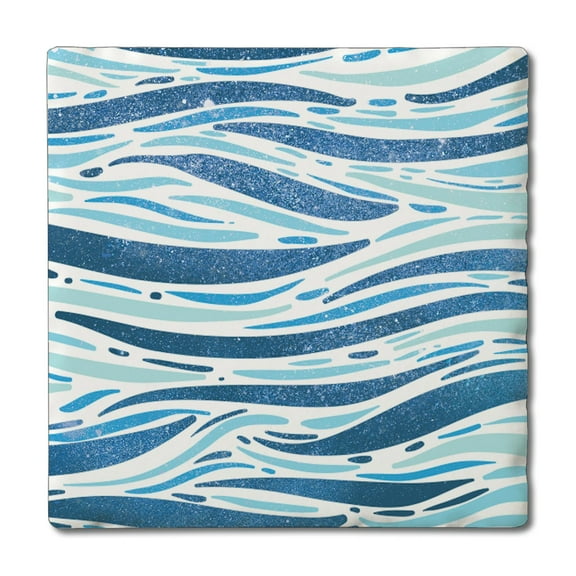 Thirstystone "Sparkling Waves" Single Tumbled Tile Coaster