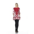 thumbnail image 4 of White Mark Women's Damask Print 3/4 Sleeve Tunic Top, 4 of 4