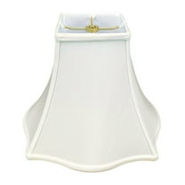 Royal Designs Fancy Square Bell Basic Lamp Shade, White, 4" x 10" x 8.5"