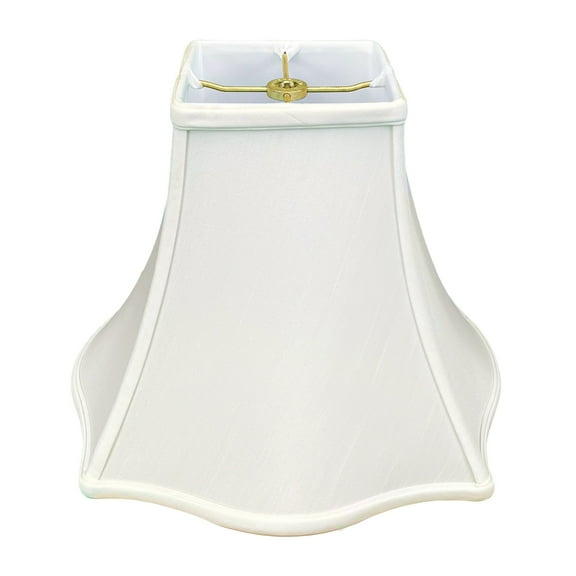 Royal Designs Fancy Square Bell Basic Lamp Shade, White, 4" x 10" x 8.5"