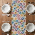 thumbnail image 4 of Table Runner 90 Inches Long for Kitchen Dining, Watercolor Flowers Dresser Scarf Farmhouse, Dining Table Decorations for Wedding/Parties, Spring Floral Daisy Plants Country Beige 13 x 90 In, 4 of 8
