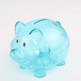 thumbnail image 2 of pitrice Transparent Plastic Money Saving Box Case Coins Piggy Bank Cartoon Pig Shaped, 2 of 8