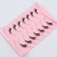thumbnail image 6 of Half False Eyelashes Cat Eye Transparent Band Lengthened Natural Lashes 7 Pairs Set, 6 of 8