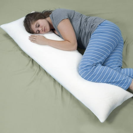 Memory Foam Body Pillow, Bed Pillows for Comfort and Support by Lavish Home (Removable Pillow Cover)