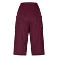 thumbnail image 5 of Holzkary Womens Capris with Pockets Loose Fit Casual Capri Pants Dressy Lightweight Ladies Baggy Cargo Pants for Hiking Capris Cargo Pants Summer Hiking Pants Lightweight Outdoor Quick Dry Pants, 5 of 8