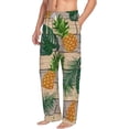 thumbnail image 2 of Balery Pineapples Palm Leaves print Men's Pajama Pants,Ultra Lightweight Pjs,Lounge Pant-XX-Large, 2 of 9
