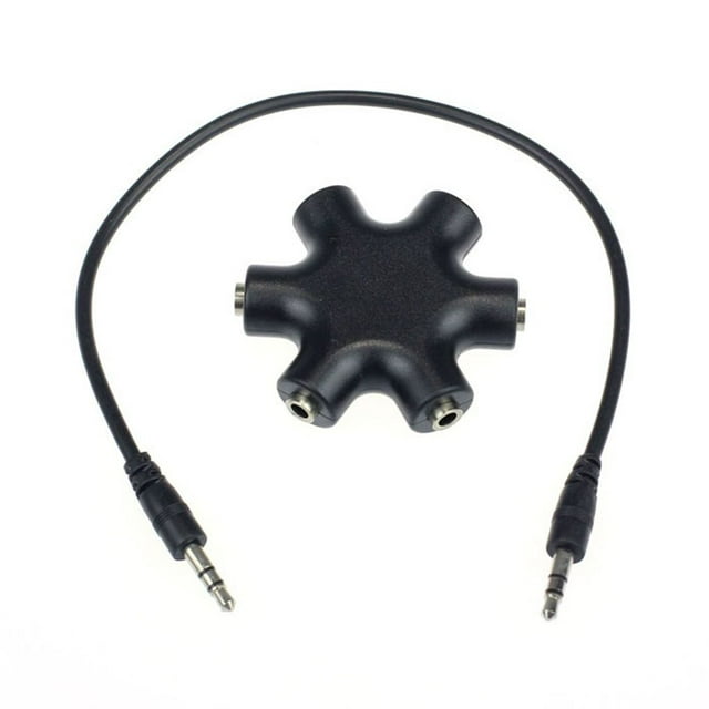 3.5mm Audio Splitter Headset Accessory Universal Durable Music Playing Cables Converter Equipment Earphone Adapter Connect Device Adapting Accessories black