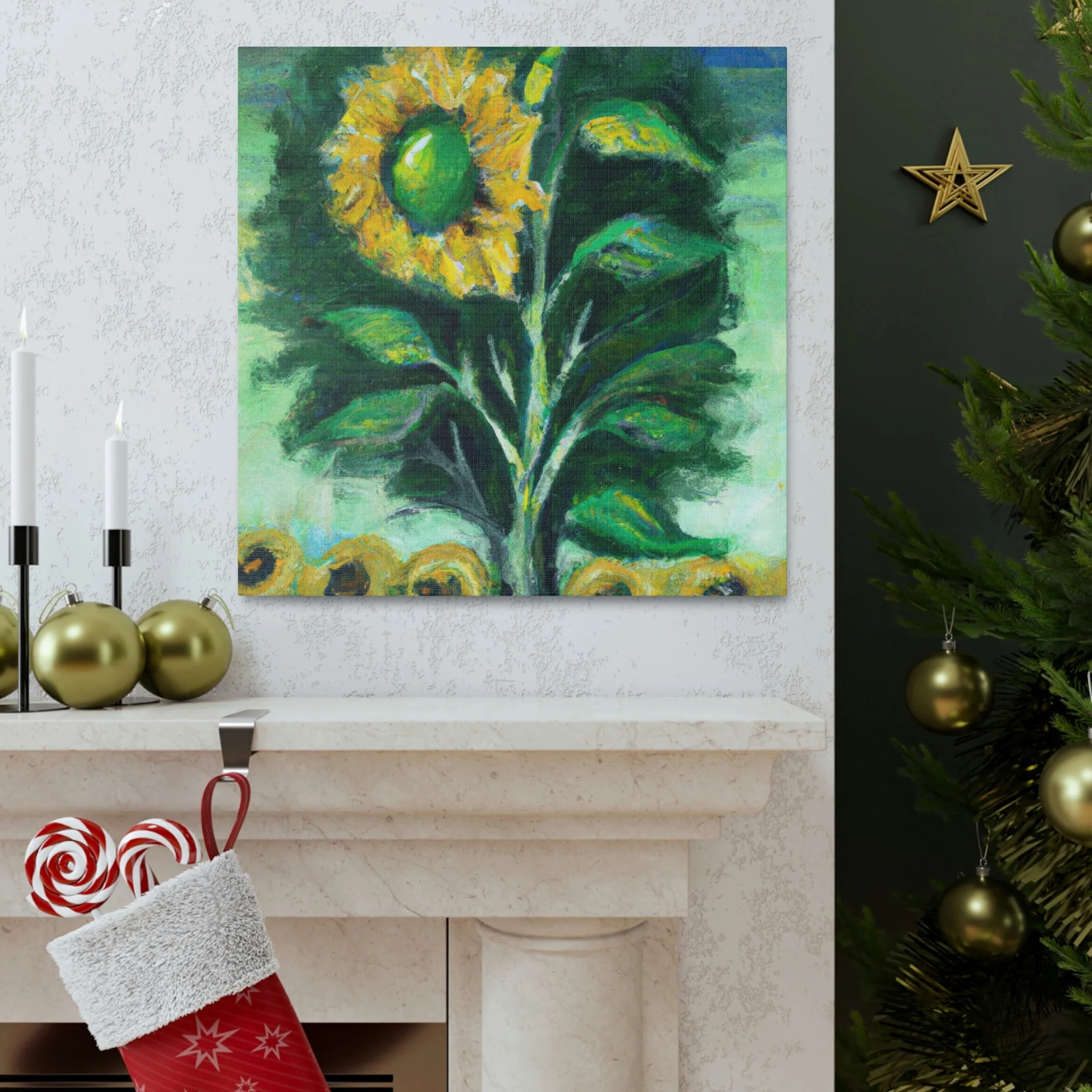 Sunflower in Neoclassicism - Canvas