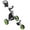 Green White, variant on 3 Wheel Golf Push Cart, Foldable Golf Bag Cart with Ball Loading Aperture, Scorecard Board, Water Bottle Holder, Foot Brake-Black