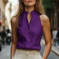 thumbnail image 2 of Admvng Women's Linen Tank Tops Summer Business Casual Blouses Sleeveless Work Shirts, 2 of 9