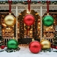 thumbnail image 6 of 16" Christmas Inflatable Ball Ornament with Glitter Cloth Cover, Large PVC Xmas Blow up Ornaments Holiday Blow Ball for Yard Outdoor Lawn Porch Decorations (Red), 6 of 8