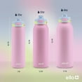 thumbnail image 6 of Ello Pop & Fill Stainless Steel Water Bottle with Quick Fill Technology, Double Walled Vacuum Insulated Metal, Leak Proof Locking Lid, Sip & Chug, BPA Free, Holiday Gift, 22oz, Rosy Skyline, 6 of 11