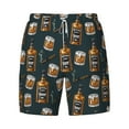 thumbnail image 4 of Lsque Mens Swim Trunks Cigar Pattern - Bathing Suit Compression Liner - Beach Swim Shorts Swimwear - (S-3XL) - Stretch Quick Dry -Large, 4 of 9