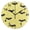 Black, variant on Bat Pattern Yellow Wall Clock 10in Round Artistic Oil Painting Home Decor Desk Table Clock