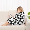 thumbnail image 4 of Halloween Ghost Army Pattern Blanket Hoodies for Kids 6-13YR Oversize Wearable Blanket Hoodies for Boys Girls Teens, 4 of 7