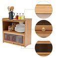 thumbnail image 4 of 20.5" Primary Color Bamboo 2 Tier Multi-Purpose Book Storage Cabinet Bookcase, 4 of 24