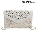 thumbnail image 2 of Hollow envelope bag, cross body bag, clutch bag-white, 2 of 5