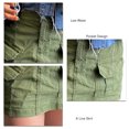 thumbnail image 3 of Falda corta de cintura baja con bolsillos Vestido de media longitud con botones delanteros delgados para verano, 3 of 6