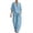 Sky Blue, variant on CHUMUD Womens 2 Piece Outfit Sets Oversize 3/4 Sleeve V-Neck Shirts and Wide Leg Baggy Pants with Pockets Summer Travel
