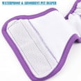 thumbnail image 6 of Deago 3 Pack Washable Reusable Female Dog Period Diapers for Heat Doggie Puppy Diapers for Female Dogs (Purple, Green, Brown, Small), 6 of 9