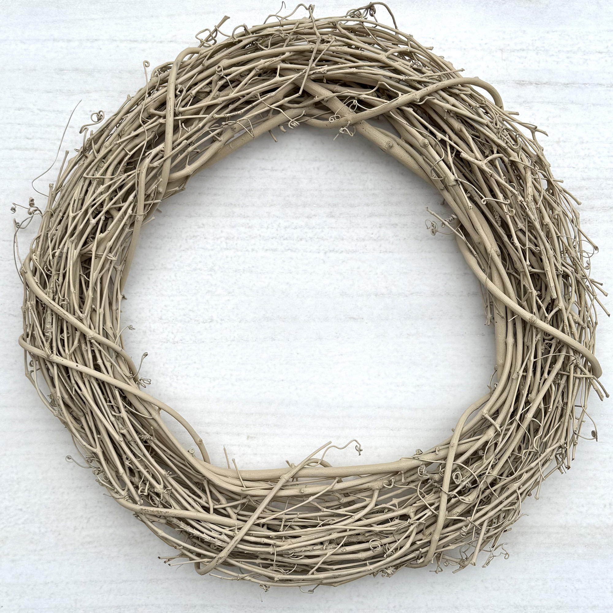 Kraft Lane: 18" Painted Grapevine Wreath - Hay - DIY Craft Projects, Handcrafted, In-Outdoor Decoration, Behr Paint, Seasonal-Holiday-Event-Home