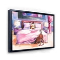thumbnail image 3 of Designart 'Brown Dog Looking Under the Bed and Teddy Bear' Farmhouse Framed Canvas Wall Art Print, 3 of 5