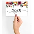 thumbnail image 2 of Inkdotpot RSVP Postcards (Set Of 50) 4"X6" Blank With Mailing Side,RSVP Reply Response Cards For Wedding Floral Script Style Print Return Cards, 2 of 5
