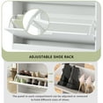 thumbnail image 5 of Bianlte Wooden Shoe Cabinet with LED Light and 2 Flip Drawers,Tempered Glass Top Storage Storage Cabinet Slim Entryway Organizer for Hallway,White, 5 of 7