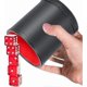 thumbnail image 1 of Leather Dice Cup, Soundproof Leather Dice Tray With 5 Red Dice Ideal For Entertainment Games, Bar, Travel, Party (black), 1 of 5