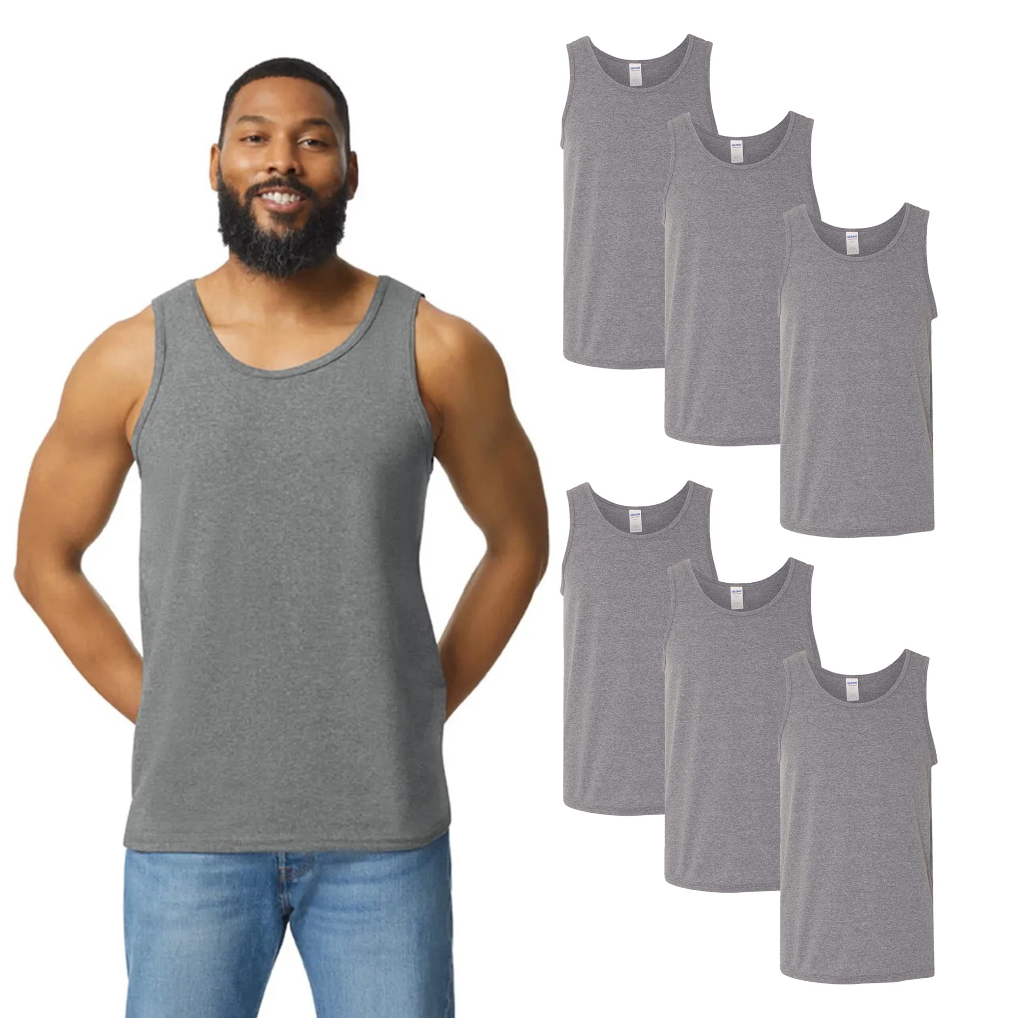 CROWN CRAZE - Men's Tank Top Made with 5.3 Oz 100% Cotton