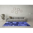 thumbnail image 3 of Ahgly Company Indoor Square Patchwork Blue Transitional Area Rugs, 8' Square, 3 of 4