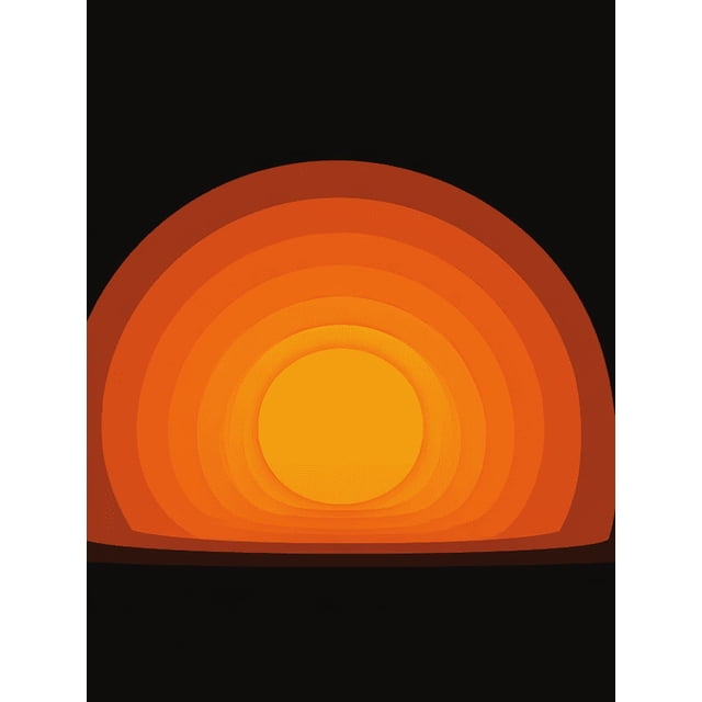 Qisvanset Warm Sunset Abstract Canvas Print 12x16 Inch Hallway Art