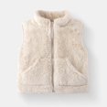 thumbnail image 2 of Generic Kids Plush Vests Outerwear,Sleeveless,Stand Collar,Lightweight,Fall Winter,Fashion,Casual,Soft,Running,Waistcoat,With Pockets, 2 of 7