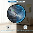 thumbnail image 5 of RMDQTR 12 Inch Sound-Activated LED Night Light Wall Clock Silent Sweep Movement Acrylic Face Battery-Operated for Bedroom/Living Room/School / Quicksand and Stars, 5 of 8