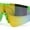 Green - Orange Mirror, variant on Boys Kids Size 80s Paint Splatter Oversize Rimless Sport Plastic Sunglasses Blue - Blue Mirror