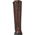 thumbnail image 2 of Ellie Shoes Womens Knee High Lace Up Brown 1" Pirate Costume Boots, 2 of 5