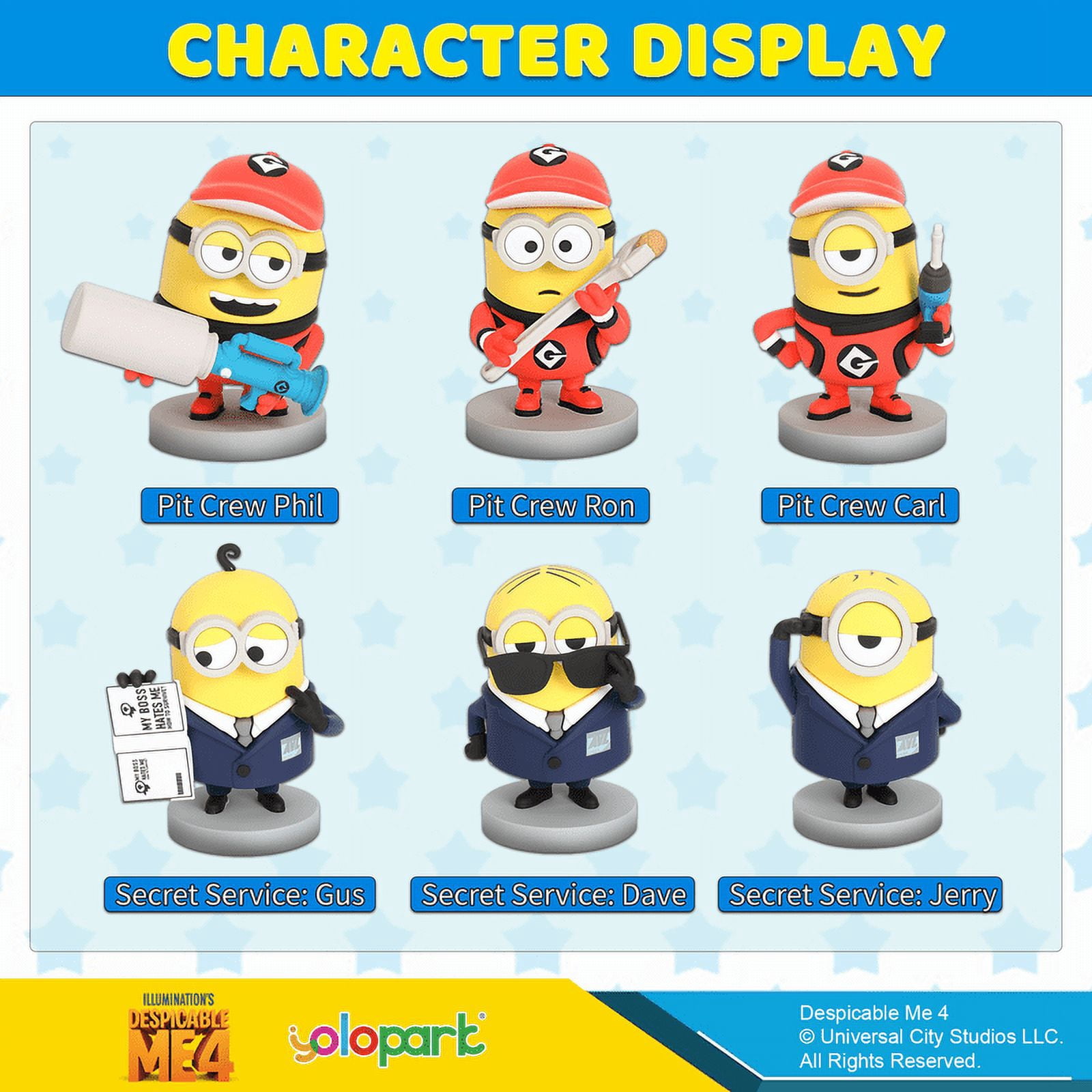 YOLOPARK, Minions Toys, Despicable Me 4, 3 inches, 3PCS - Walmart.com