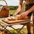 thumbnail image 3 of Valentine's Day Clearance, Bread Bow 8 Inch with Matching Crumb Tray Left Right Handed Design Serrated Rustic Farmhouse Kitchen Tool Loaf Slicing Gadget | for Restaur, 3 of 5